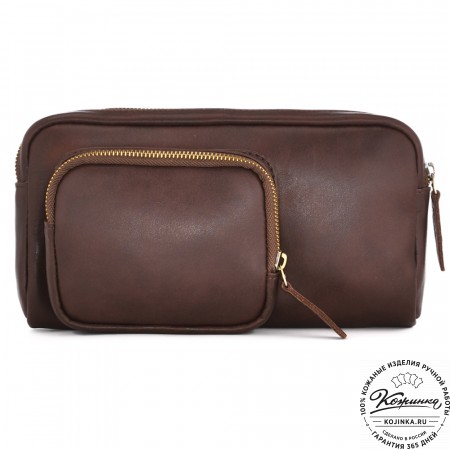 Мужская кожаная сумка "Серж" (коричневая)